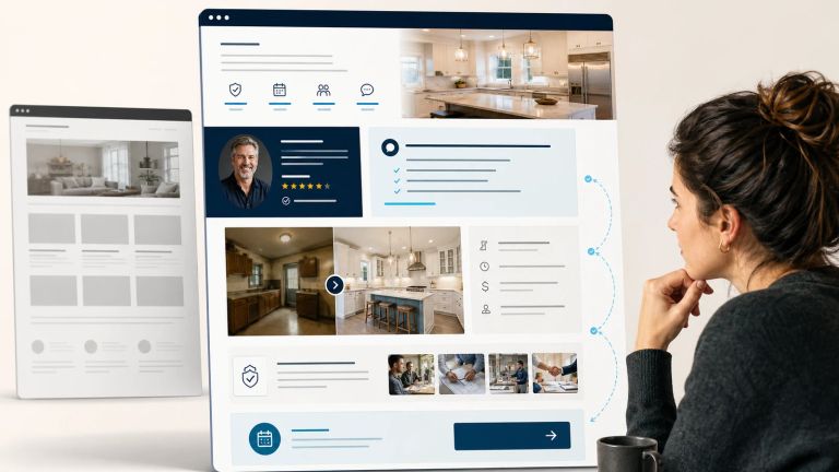 Une page d'entreprise réunit offre, réponses, auteur, preuves et prochaine étape pour guider le visiteur.